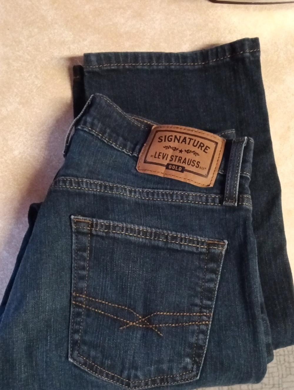 Levi's Signature Gold Men’s Dark Blue Slim Straight Jeans